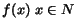 $f(x)\;x\in N$